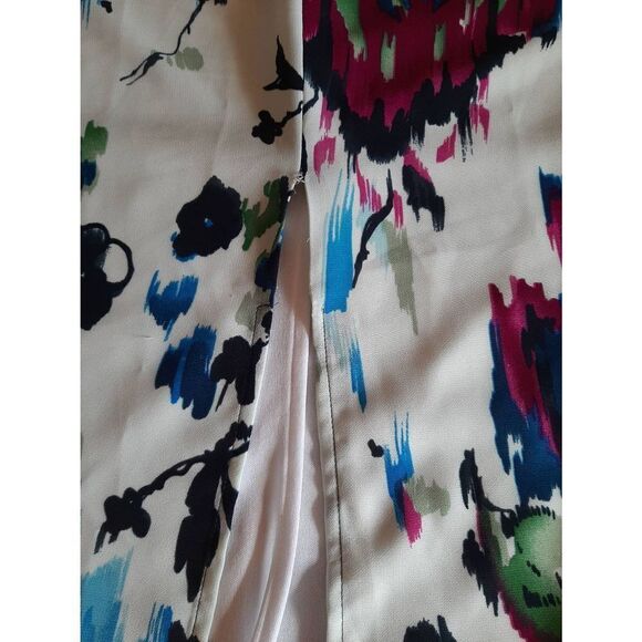 Size 8 Dressbarn Floral Maxi Long Halter Dress Lined Sleeveless Blue Pink Green - Picture 6 of 6